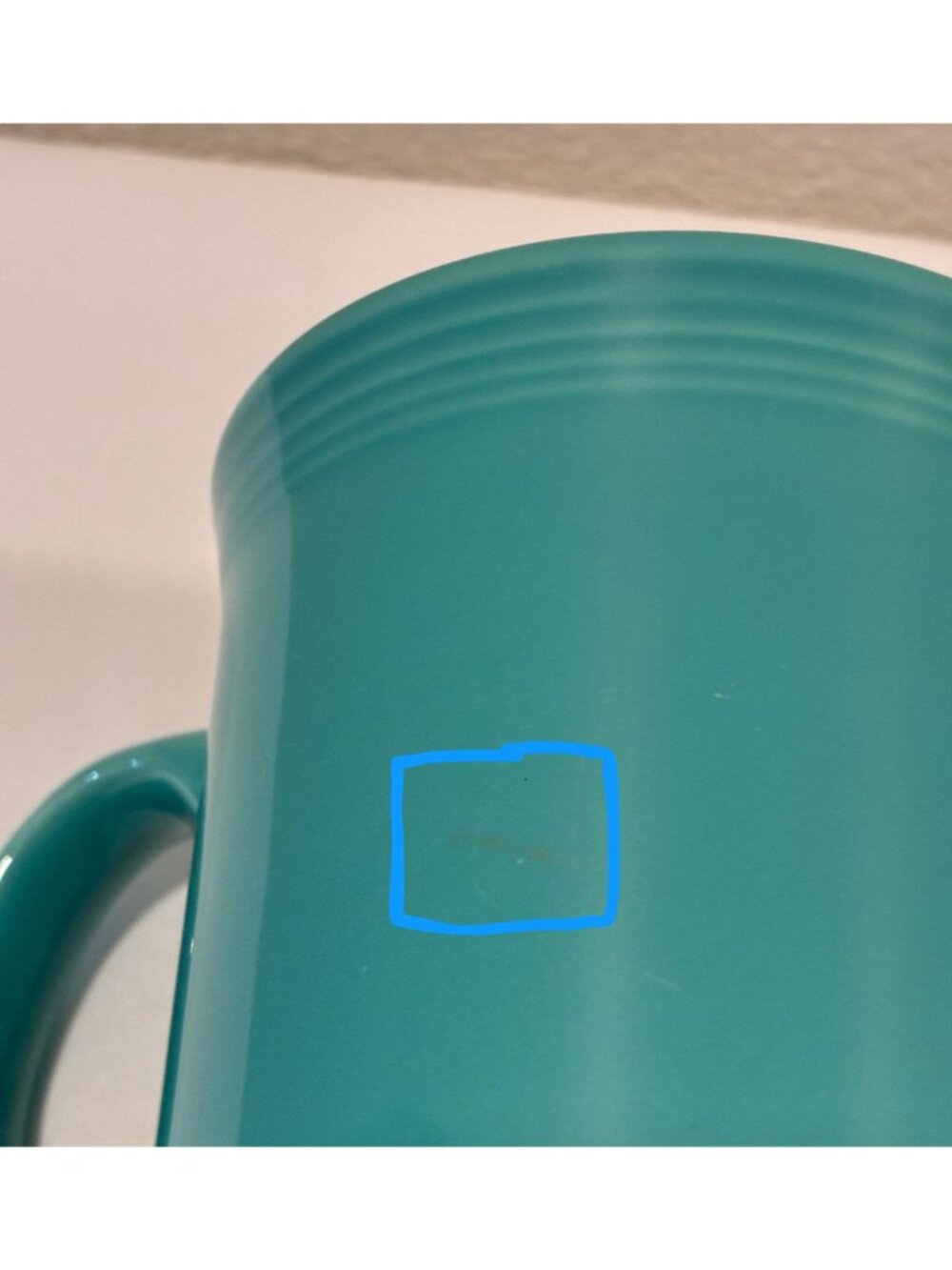 Fiestaware Java Coffee Mug Set of 2 Homer Laughlin China Turquoise 12 oz EUC - Picture 7 of 7